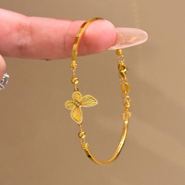 18k gold plated butterfly bracelet