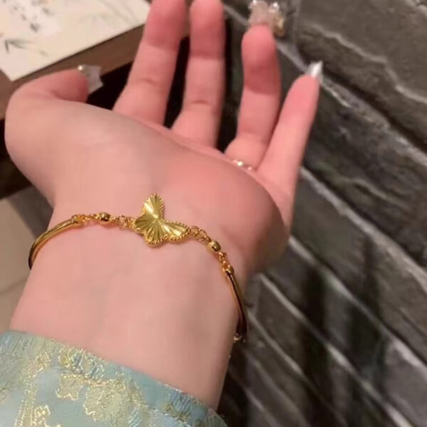 18k gold plated butterfly bracelet