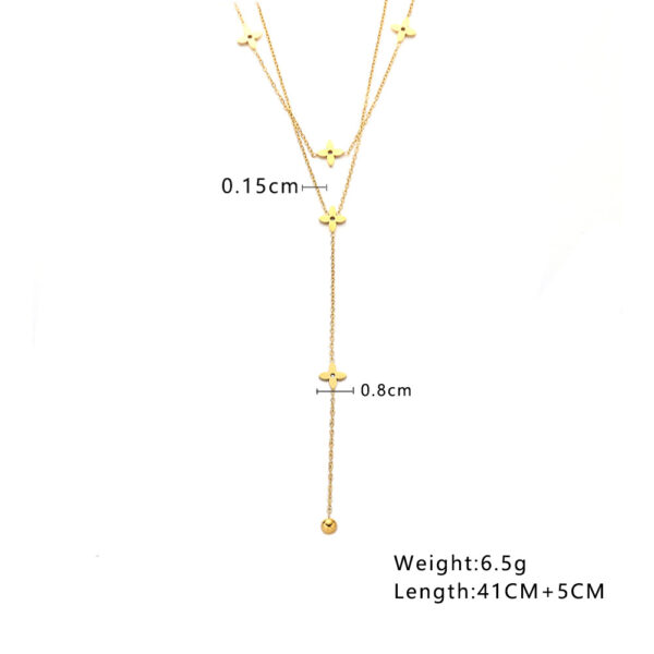 High-end and versatile fashionable flower clavicle chain