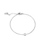 Fashionable women's diamond-encrusted titanium steel thin bracelet that does not fade and can be adjusted to unisex style