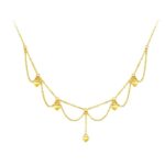 Vietnamese sand gold double-layer love necklace women's niche light luxury high-end tassel chain set with versatile temperament