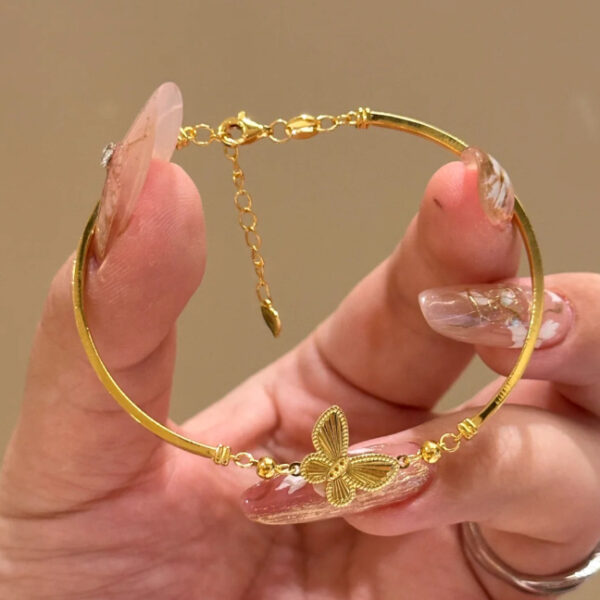 18k gold plated butterfly bracelet