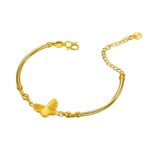 18k gold plated butterfly bracelet